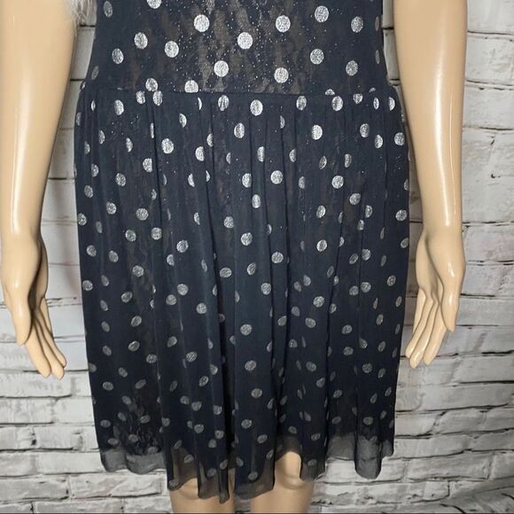 Free People Lace/Sheer Upper Polka Dot Tulle Dress Size Medium - Picture 3 of 7